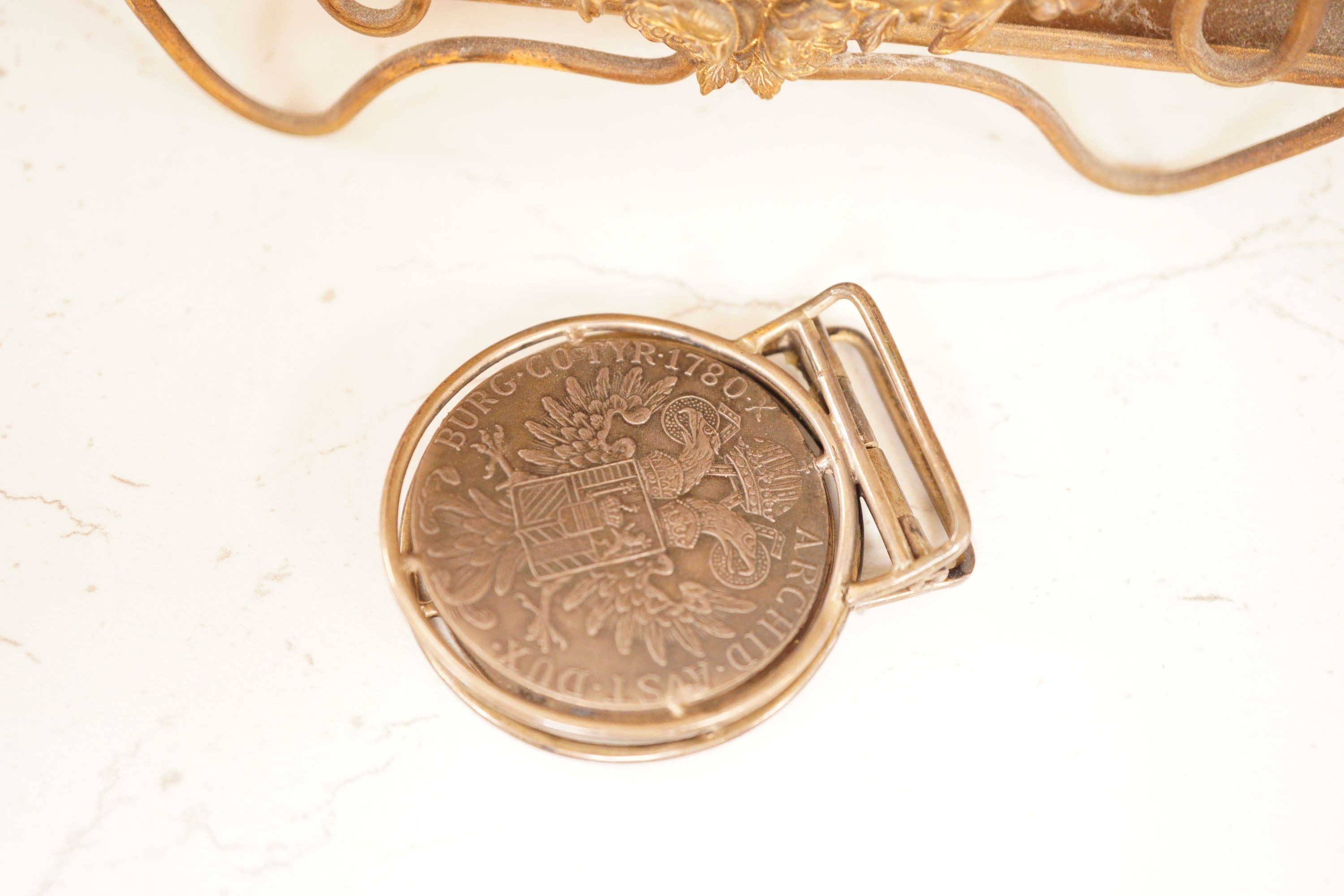 A group of 19th century boxes, a mounted Paper clip, etc.